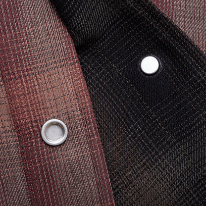 Bonded Reversible Check Shirt - Nero