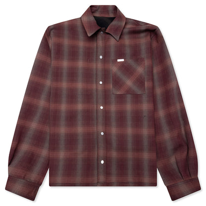 Bonded Reversible Check Shirt - Nero