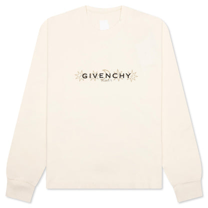 Boxy Fit Tarot Long Sleeve T-Shirt - Ivory