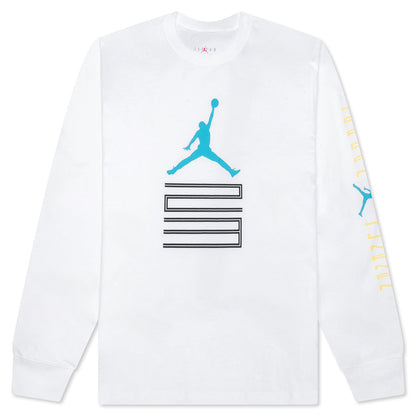 Brooklyn AJ11 Graphic L/S Tee - White