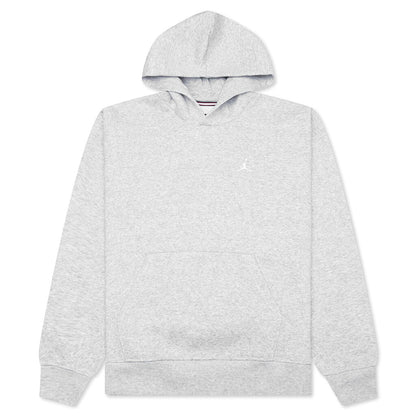 Brooklyn Fleece Pullover Hoodie - Grey Heather/White