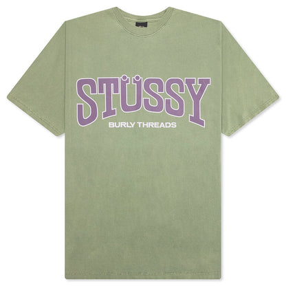 Burly Threads Pig. Dyed Tee - Olive