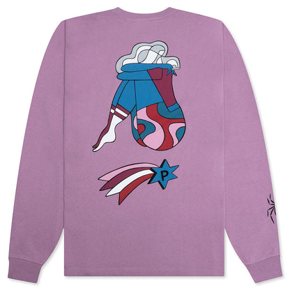 Cloudy Star L/S Tee - Lavender