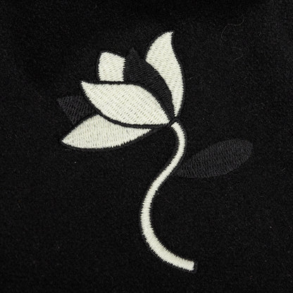 Cloudy Star Varsity Jacket - Black