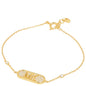 Michael Kors Gold Tone Embellished Logo Bracelet