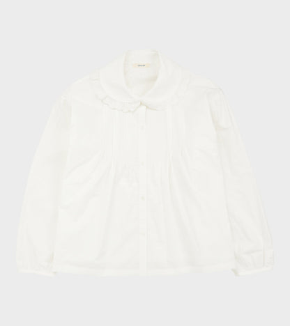 Japanese Cotton Poplin Jessie Shirt White