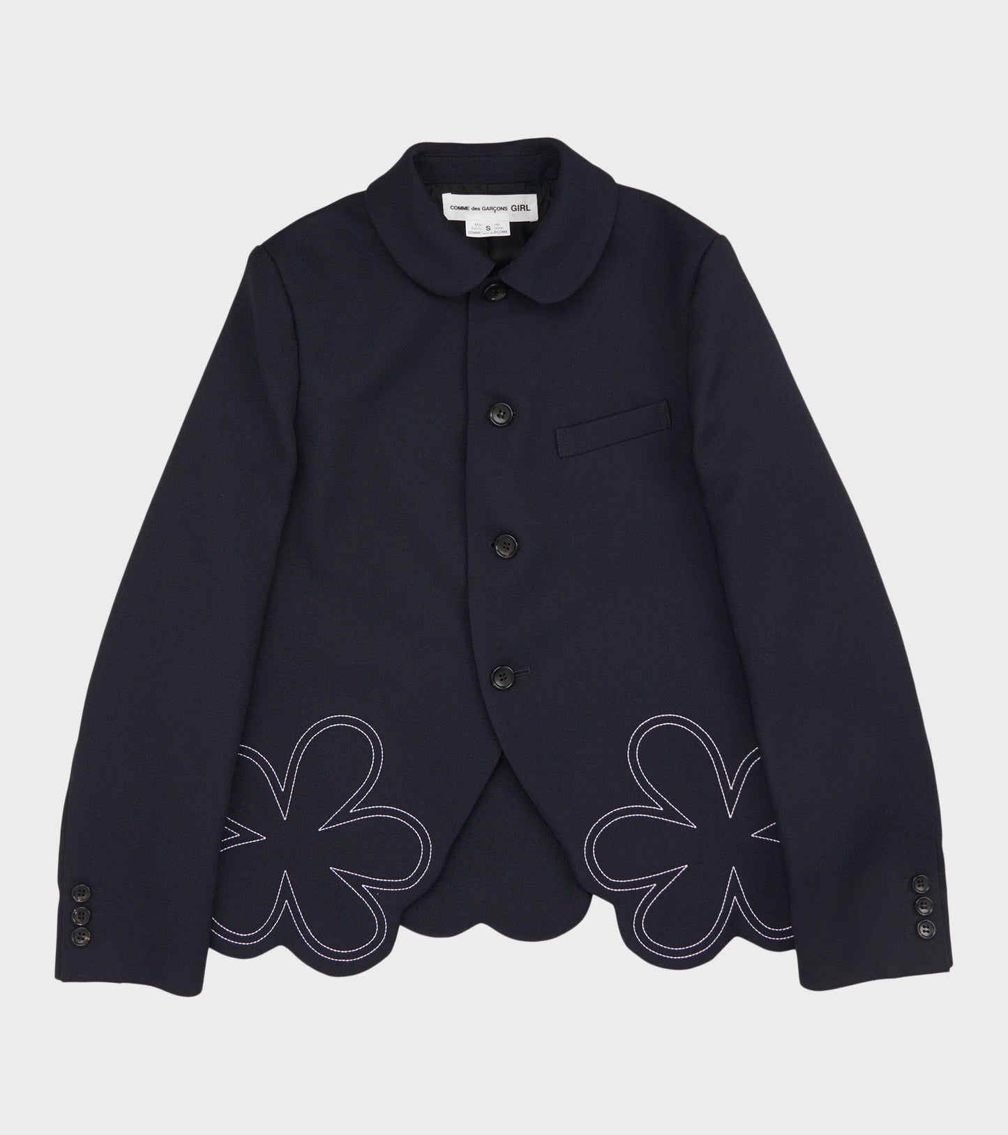 Flower Blazer Navy
