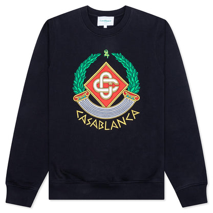 Casa Crest Embroidered Sweatshirt - Black