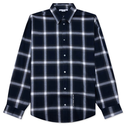 Check Button-up Shirt - Navy/Multi