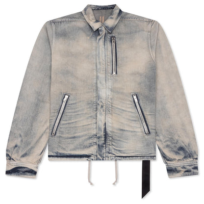 Concealed Zipfront Denim Jacket - Mineral Pearl