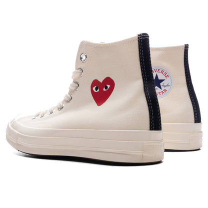 Converse x Comme Des Garcons PLAY All Star Chuck '70 Hi Small Red Heart - White