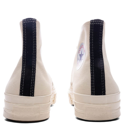 Converse x Comme Des Garcons PLAY All Star Chuck '70 Hi Small Red Heart - White