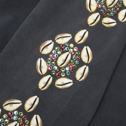 Cowrie Crystal Hoodie - Black