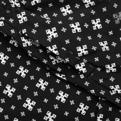Cross Bandana Swim Short - Black/White