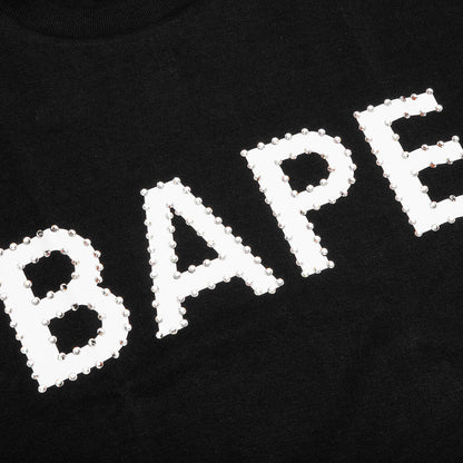 Crystal Stone Bape Logo Tee - Black