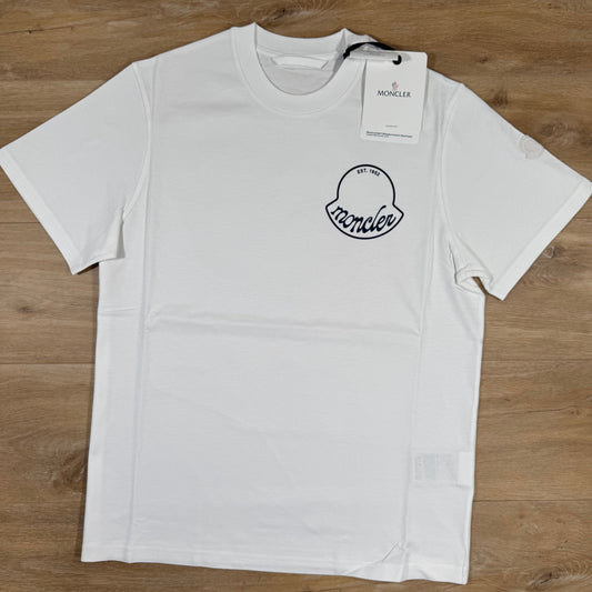 Moncler Archive Line Logo T-Shirt in White