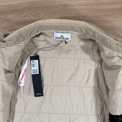 Stone Island Garment Dyed Crinkle Reps NY Overshirt in Desert