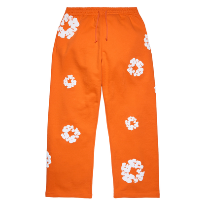 DENIM TEARS COTTON WREATH BAGGY SWEATPANTS ORANGE