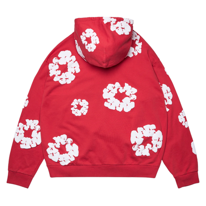 DENIM TEARS COTTON WREATH ZIP HOODIE RED