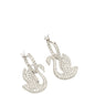 Swarovski Rhodium Plated Swan Earrings