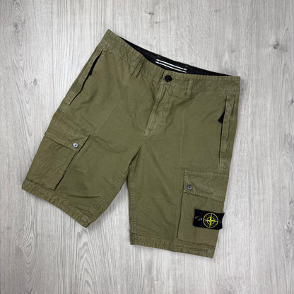 Stone Island Cargo Shorts - Military Green