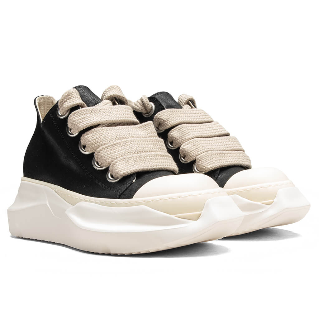 Denim Jumbo Laces Abstract Low Sneaks - Black/Milk