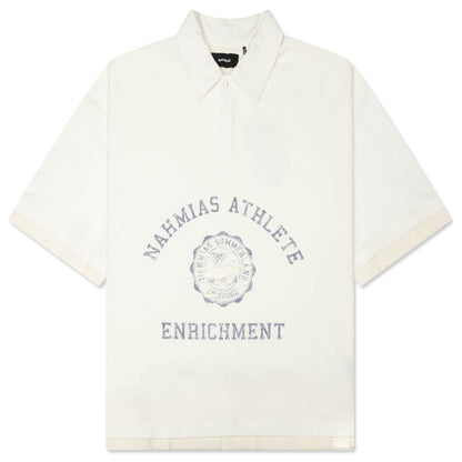Destroyed Short Sleeve Polo - Egg White