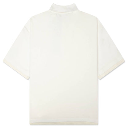 Destroyed Short Sleeve Polo - Egg White