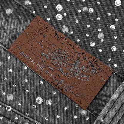 20K Swarovski Diamond Boro Jean - Black