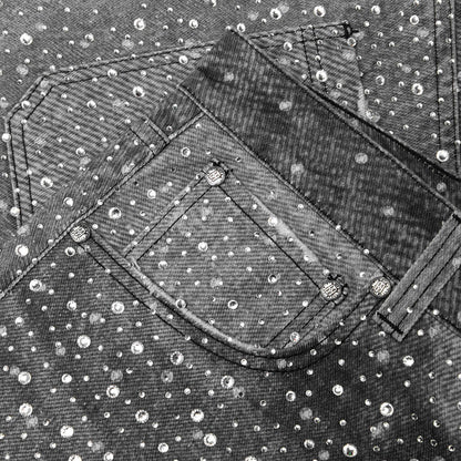 20K Swarovski Diamond Boro Jean - Black