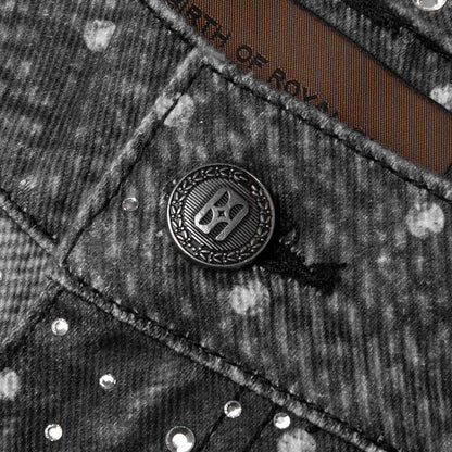 20K Swarovski Diamond Boro Jean - Black