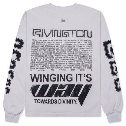 Divinity Paper Garden L/S Tee - Light Grey