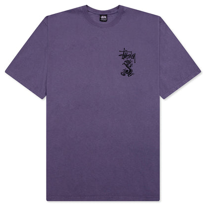 Double Dragon Pigment Dyed Tee - Grape