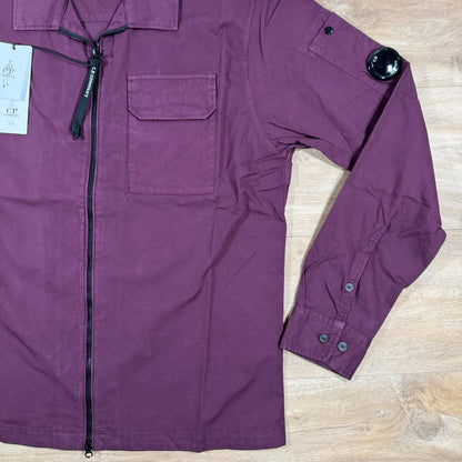 CP Company Gabardine Lens Overshirt in Potent Purple