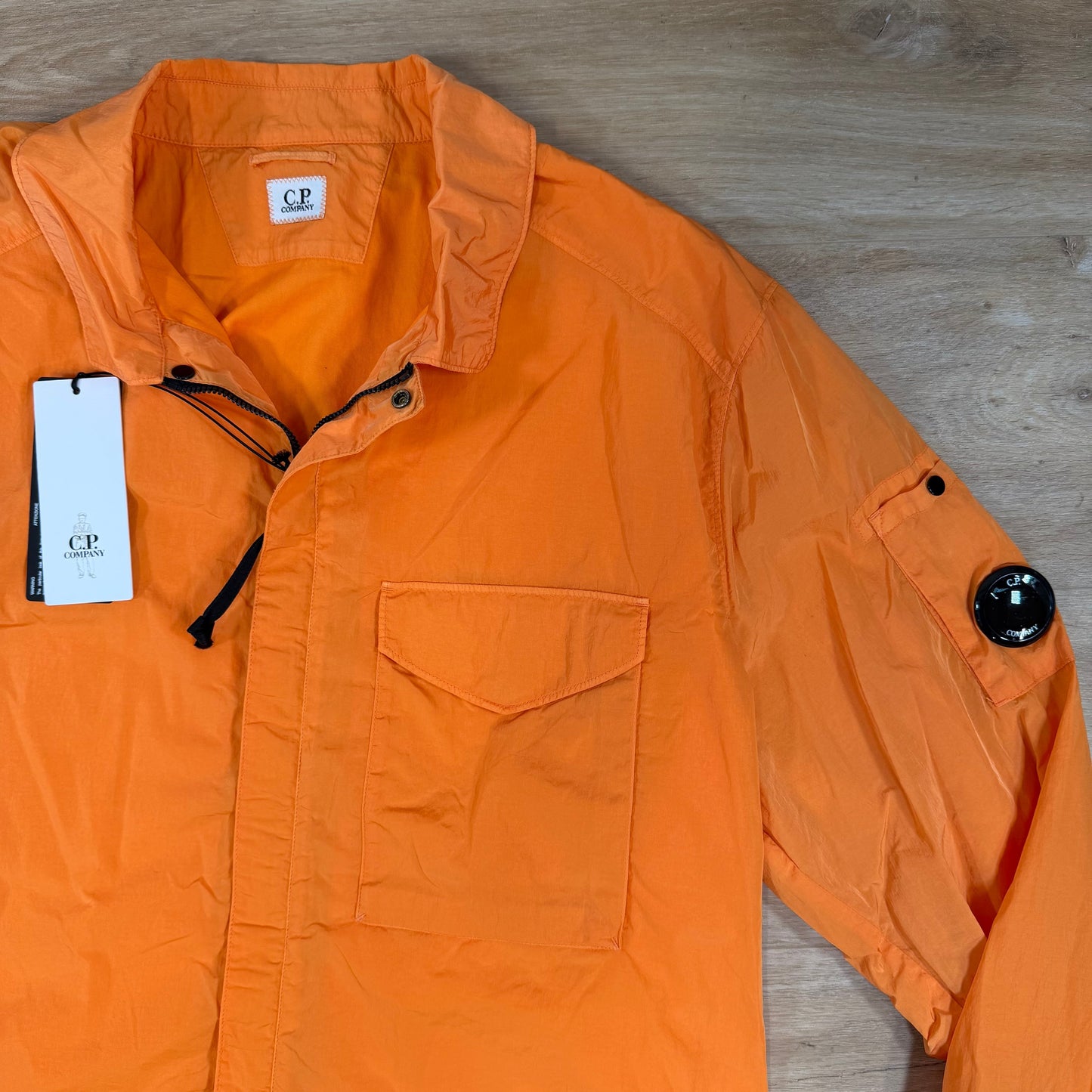 C.P. Company Chrome-R Lens Overshirt in Russet Orange