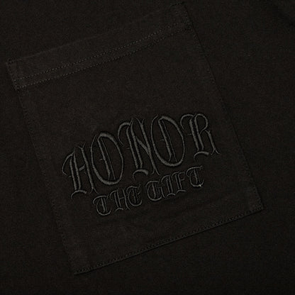 Embroidered Pocket Tee - Black