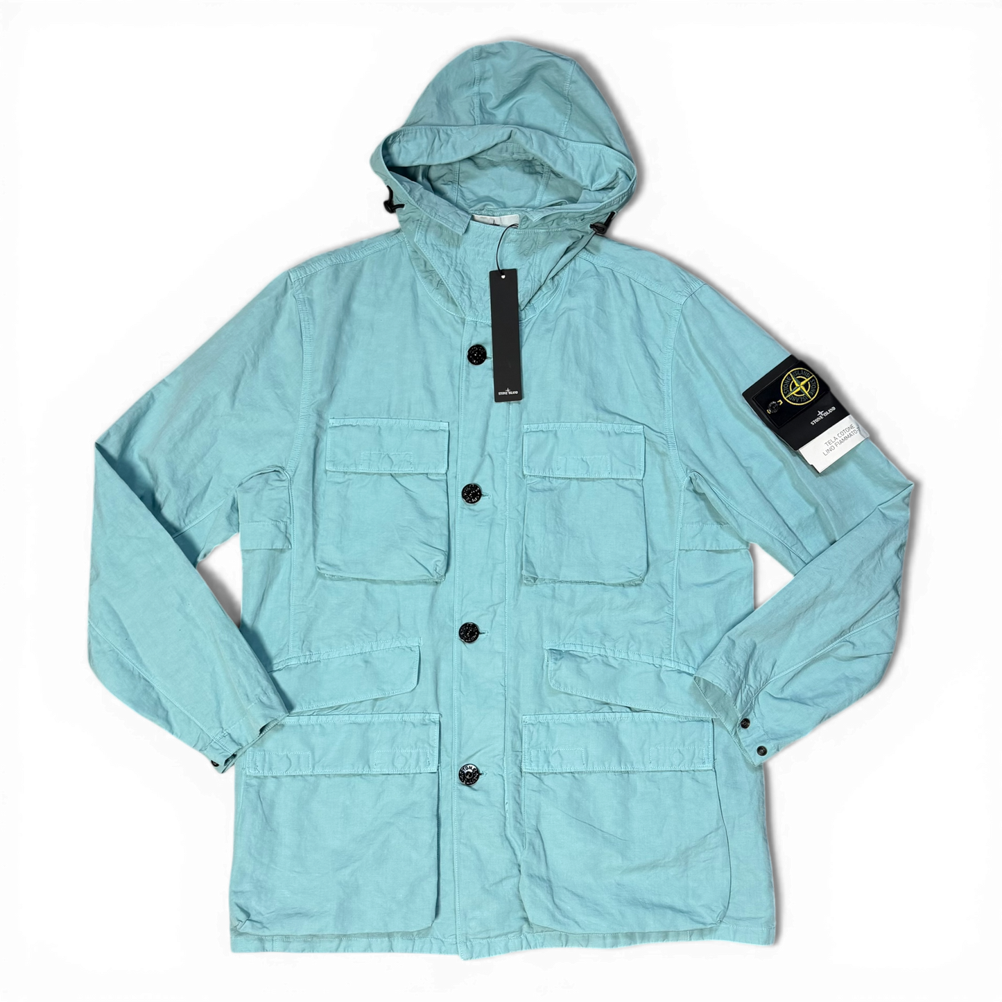 Stone Island Tela Cotone Lino Fiammato-TC