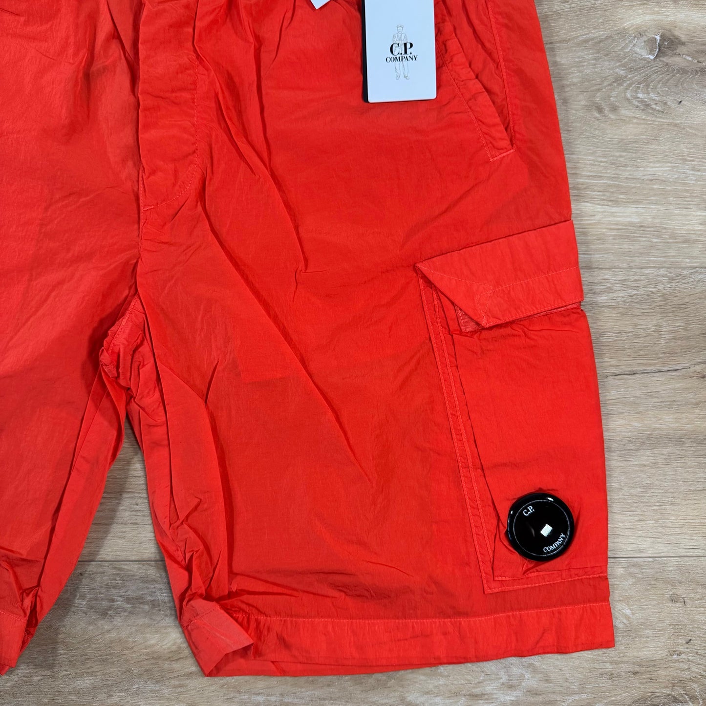 C.P. Company Chrome-R Cargo Shorts in Poinciana - Orange