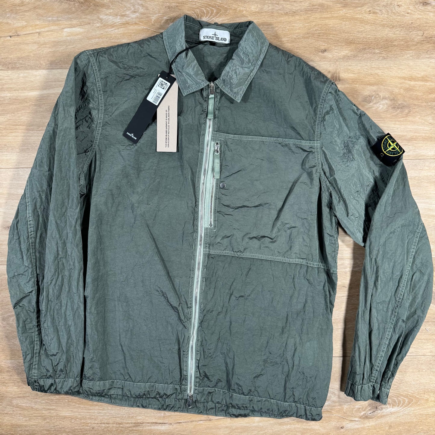 Stone Island Nylon Metal Overshirt in Sage Green