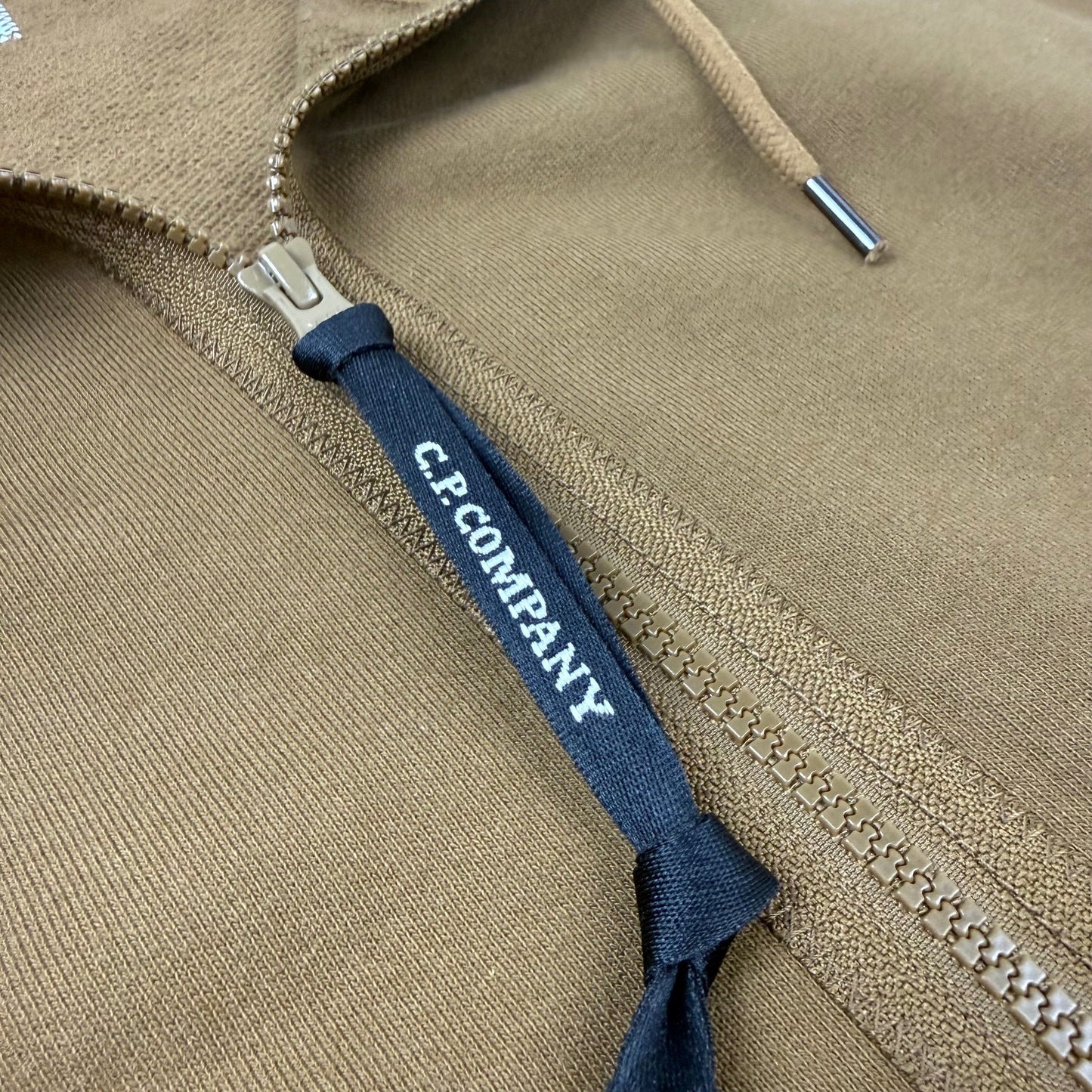 CP Company Raised Fleece Goggle Hoodie - Toffee