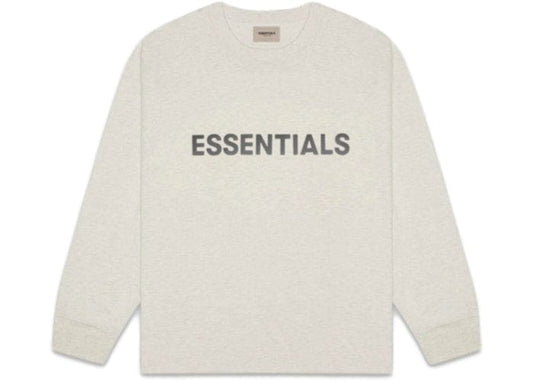 ESSENTIALS FOG 3D SILICON LONG SLEEVE OATMEAL