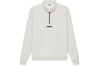 ESSENTIALS FOG MOCKNECK HALF ZIP LIGHT OATMEAL