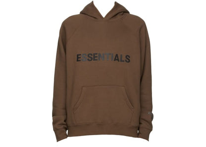 ESSENTIALS FOG X SSENSE 3D SILICON APPLIQUE PULLOVER HOODIE BROWN
