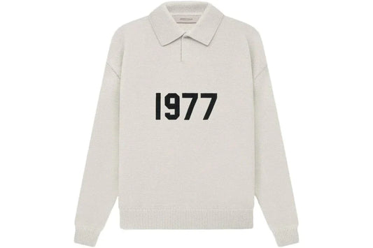 ESSENTIALS FOG 1977 KNIT POLO WHEAT