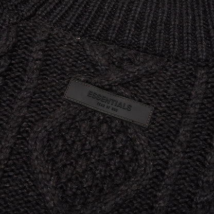 Essentials Cable Knit Turtleneck - Iron