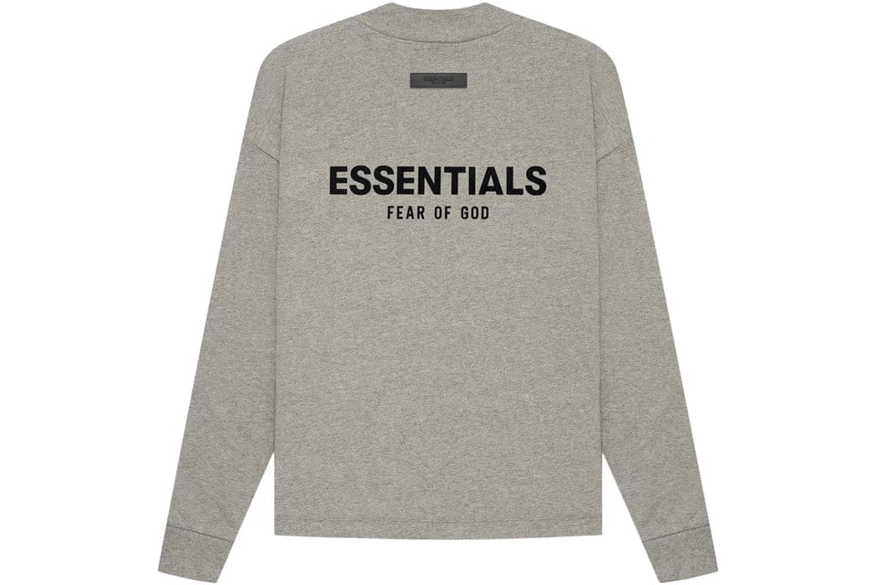 ESSENTIALS FOG LONG SLEEVE DARK HEATHER OATMEAL SS22