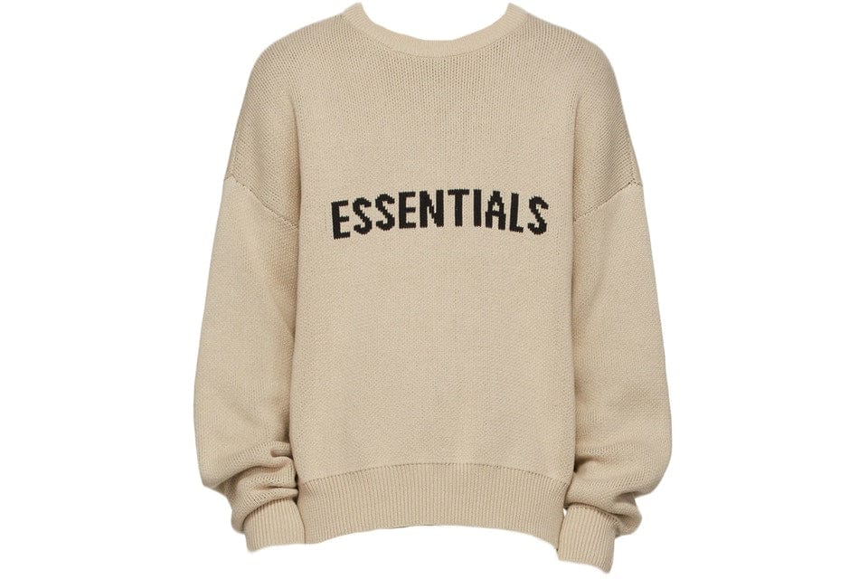 ESSENTIALS FOG KNIT CREWNECK LINEN