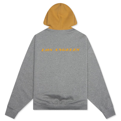 Fear of God Essentials x NBA Lakers Sport Hoodie - Concrete Heather/Canyon