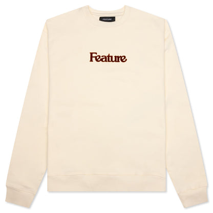 Academy Crewneck - Cannoli Cream/Gold Flame