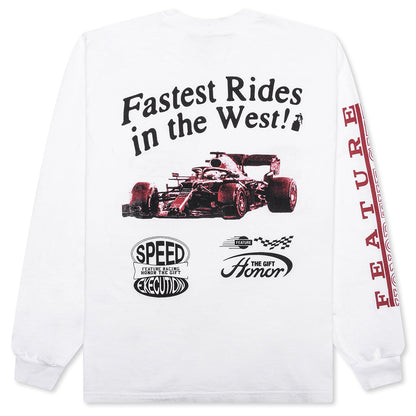 Feature x Honor The Gift Fastest Rides L/S Tee - White